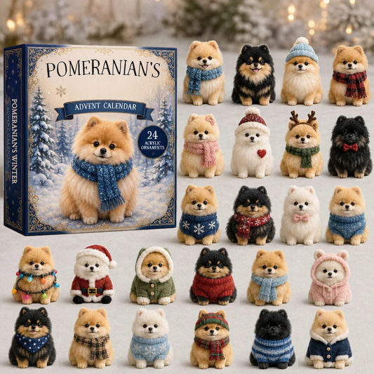 Winter Pomeranian Advent Calendar – 24 Days of Fluffy Joy