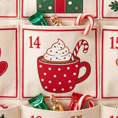 Custom Family Christmas Advent Calendar – 24 Fillable Pockets