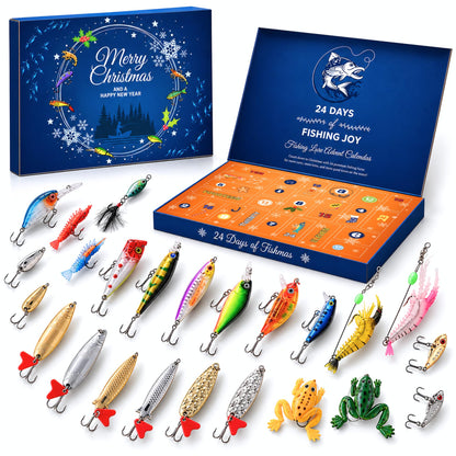 Fishing Advent Calendar 2026 Lure - 24 Days Xmas Gift Adult Men Teen Boys