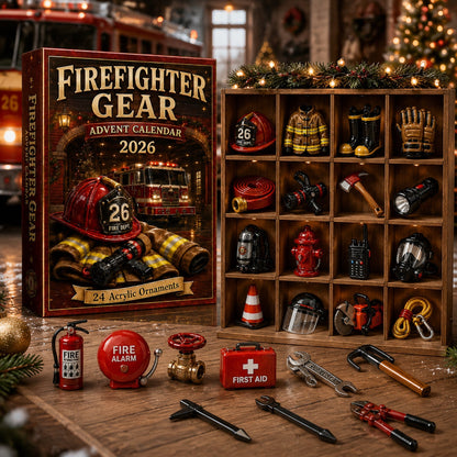 2026 Firefighter Gear Advent Calendar – 24 Rescue-Themed Ornaments