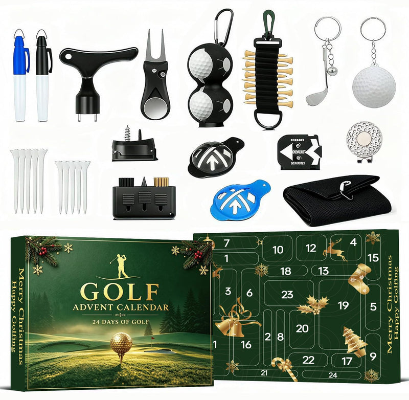 Golf Advent Calendar 2026, 24 Day Golf Accessories Christmas Countdown
