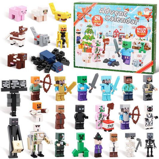 Christmas Advent Calendar 2026 Kids, Toy Figures Building Blocks Countdown Calendar Including 29 Characters