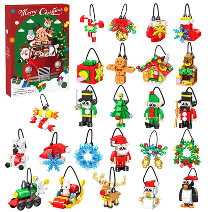 Christmas Building Block Advent Calendar 2026, 24 Days Mini Brick Ornament Set