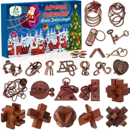 Advent Calendar 2026 Brain Teaser - 24 Days Christmas Countdown for Kids