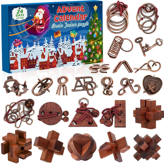 Advent Calendar 2026 Brain Teaser - 24 Days Christmas Countdown for Kids
