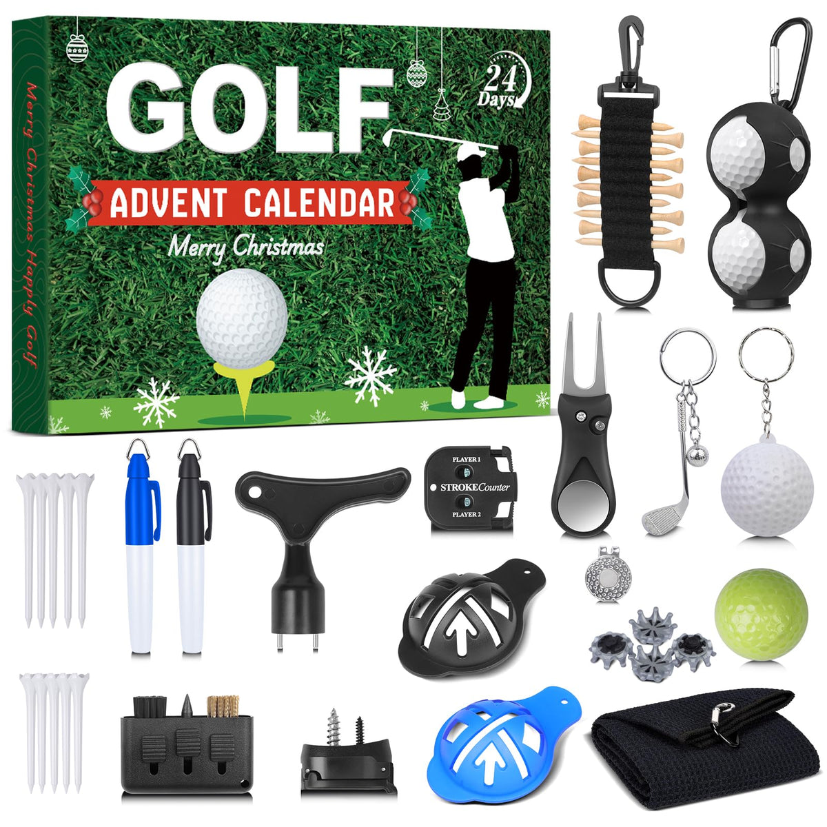 Golf Advent Calendar 2026 for Men, 24 Day Golf Christmas Countdown