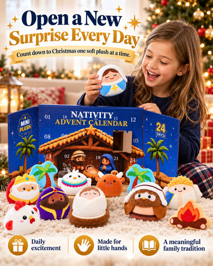 Nativity Plush Advent Calendar – 24 Days of Christmas Wonder