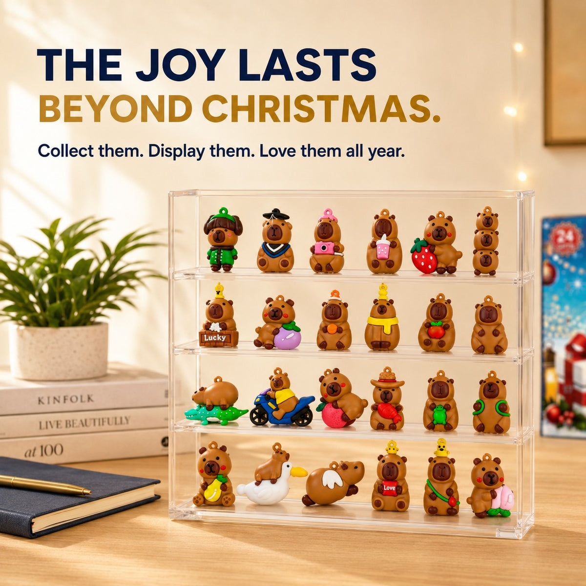 Capybara Advent Calendar 2026, 24 Day Christmas Countdown with Mini Capybara Figures