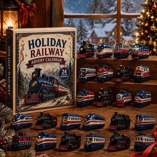 2026 Holiday Railway Advent Calendar – 24 Classic Train Ornaments