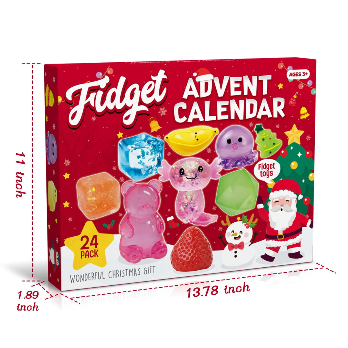 Advent Calendar 2026, 24-Day Countdown Calendar with Cute Squishy Toys