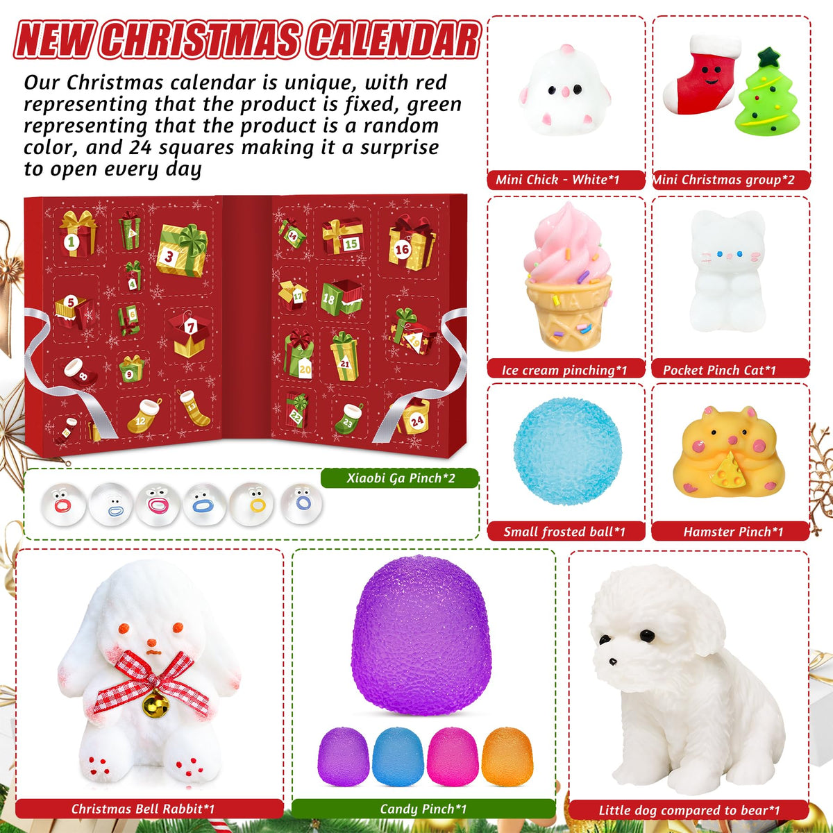 Advent Calendar 2026, 24 Days of Christmas Countdown Calendar