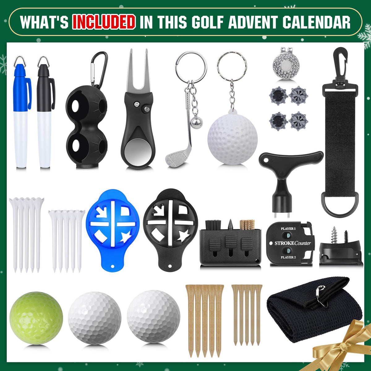 Golf Advent Calendar 2026 for Men, 24 Day Golf Christmas Countdown