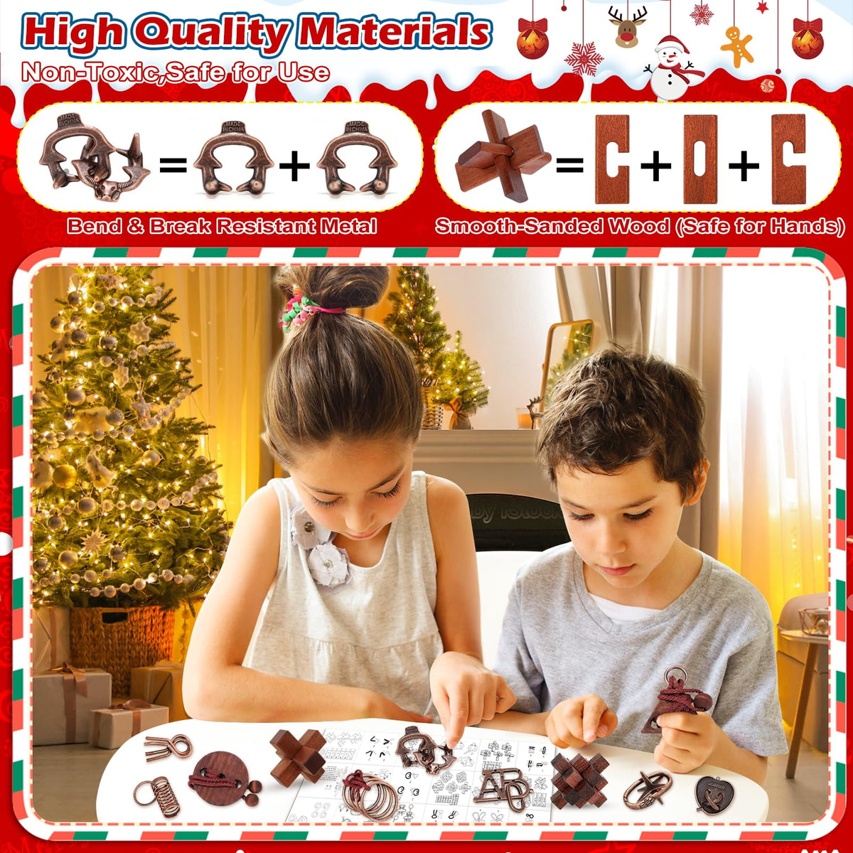 Advent Calendar 2026 Brain Teaser - 24 Days Christmas Countdown for Kids