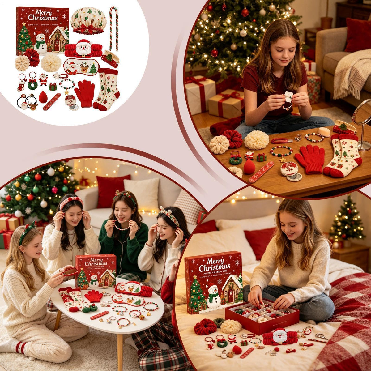 Christmas Advent Calendar 24 Days Countdown Set