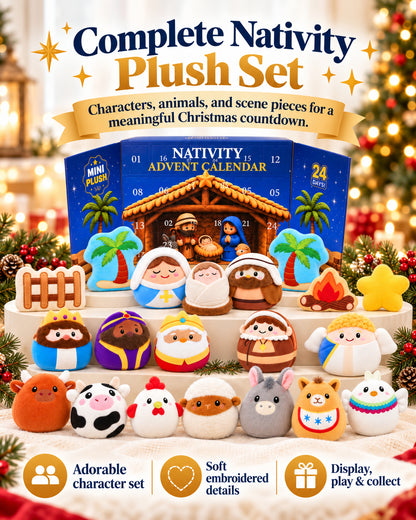 Nativity Plush Advent Calendar – 24 Days of Christmas Wonder