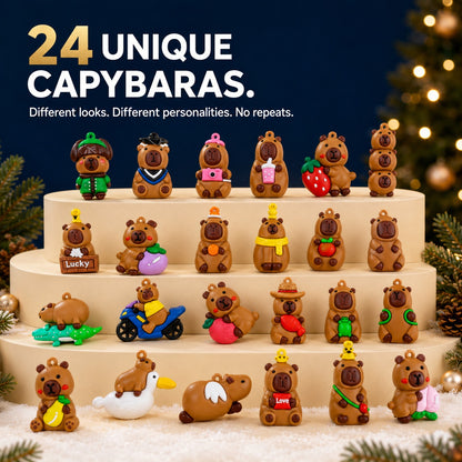 Capybara Advent Calendar 2026, 24 Day Christmas Countdown with Mini Capybara Figures