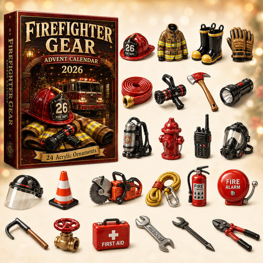 2026 Firefighter Gear Advent Calendar – 24 Rescue-Themed Ornaments