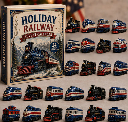2026 Holiday Railway Advent Calendar – 24 Classic Train Ornaments