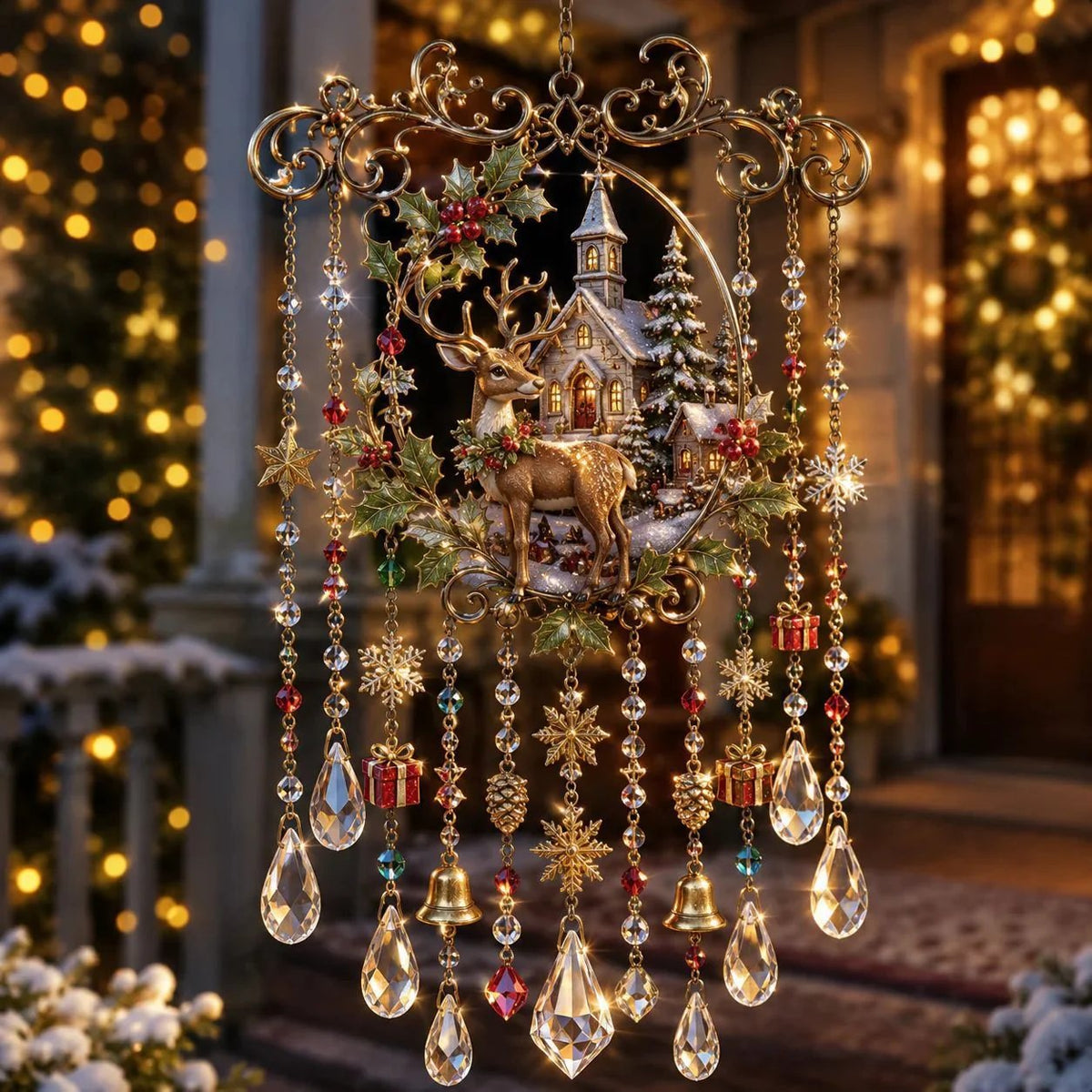 Christmas Crystal Wind Chimes – 10 Festive Hanging Ornament Designs