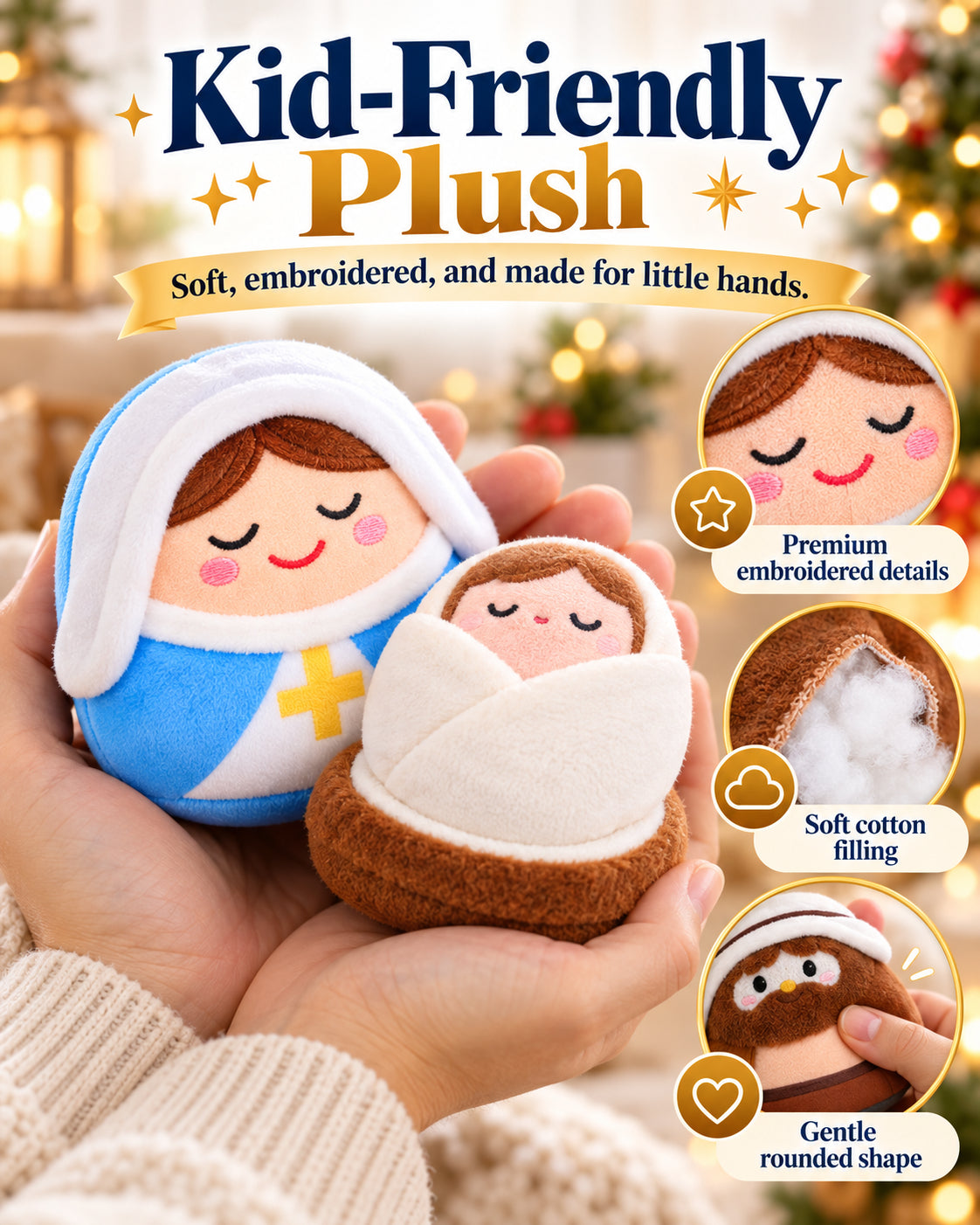 Nativity Plush Advent Calendar – 24 Days of Christmas Wonder