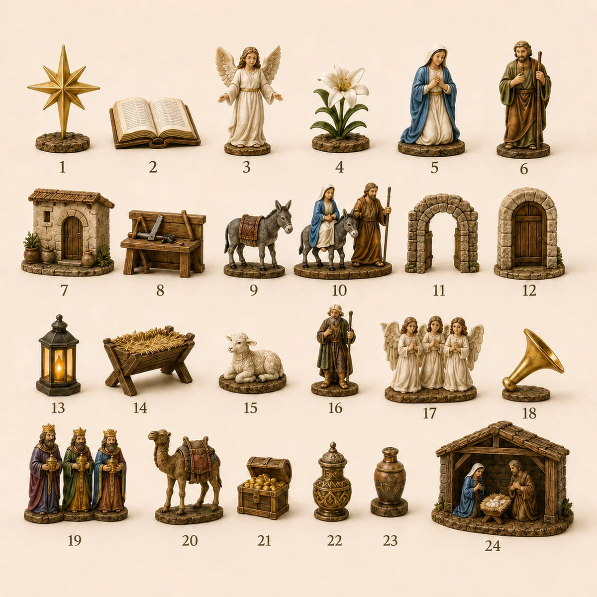 2026 Journey to Bethlehem Advent Calendar – 24 Nativity Treasures