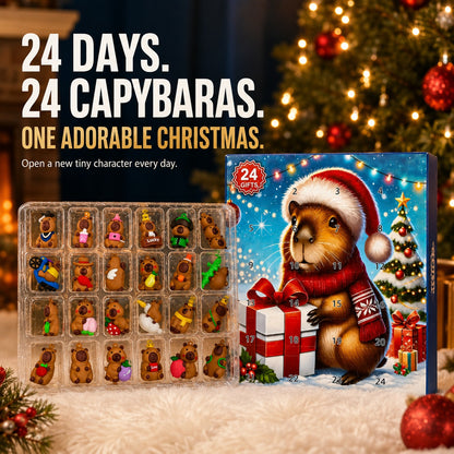 Capybara Advent Calendar 2026, 24 Day Christmas Countdown with Mini Capybara Figures