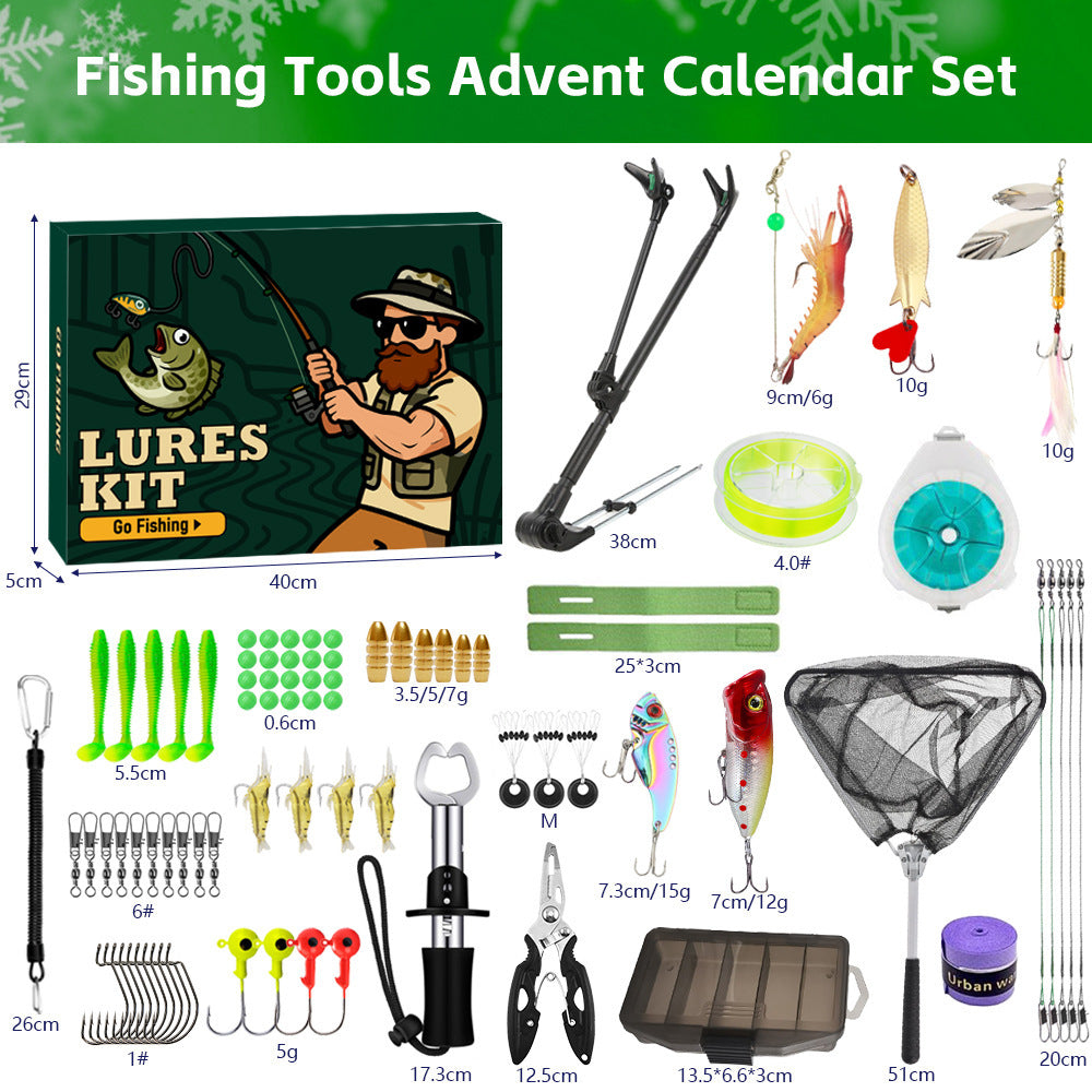 Free Shipping🎣 Christmas Fishing Advent Calendar – 24-Day Fishing Bait Countdown Gift