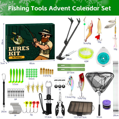 Free Shipping🎣 Christmas Fishing Advent Calendar – 24-Day Fishing Bait Countdown Gift