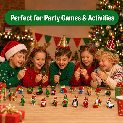 Christmas Building Block Advent Calendar 2026, 24 Days Mini Brick Ornament Set