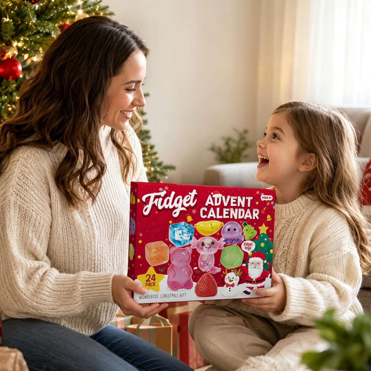 Advent Calendar 2026, 24-Day Countdown Calendar with Cute Squishy Toys