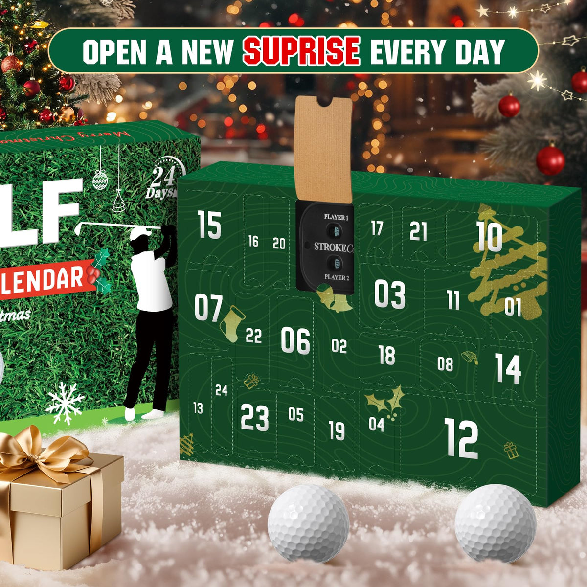 Golf Advent Calendar 2026 for Men, 24 Day Golf Christmas Countdown