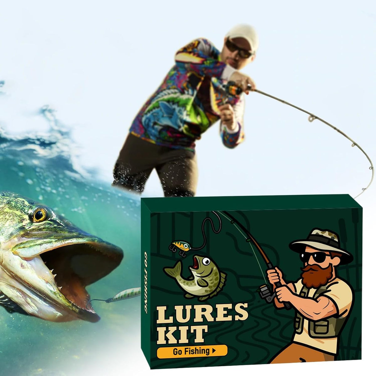 Free Shipping🎣 Christmas Fishing Advent Calendar – 24-Day Fishing Bait Countdown Gift
