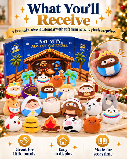 Nativity Plush Advent Calendar – 24 Days of Christmas Wonder