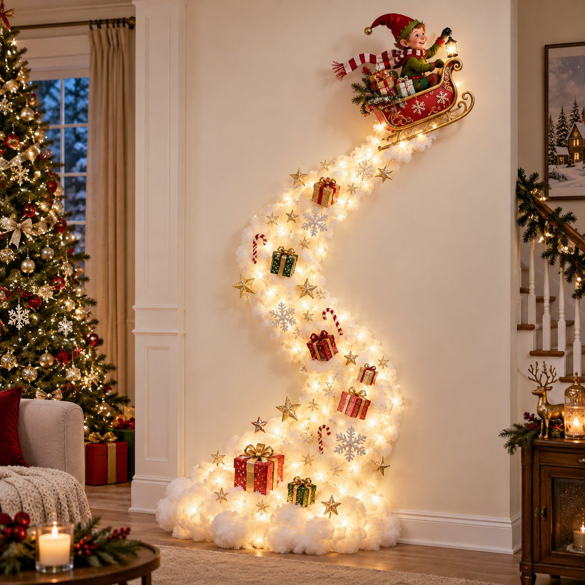 Christmas LED Wall Light Decorations – 10 Magical Holiday Designs