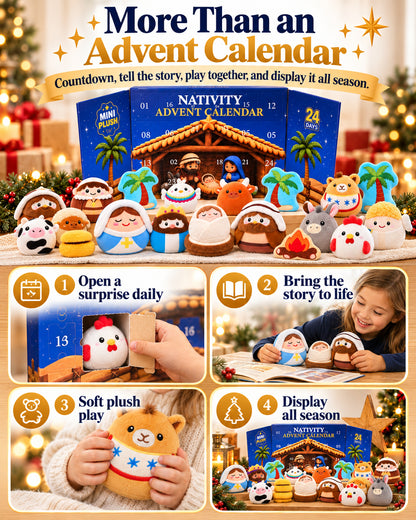 Nativity Plush Advent Calendar – 24 Days of Christmas Wonder