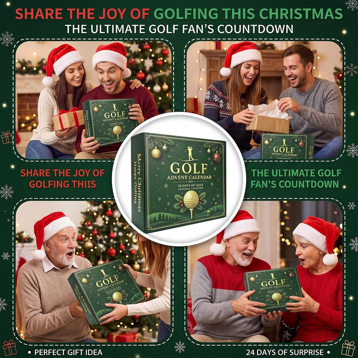 Golf Advent Calendar 2026, 24 Day Golf Accessories Christmas Countdown