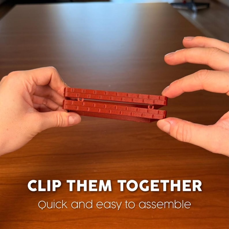 Red calendar assembly connectors