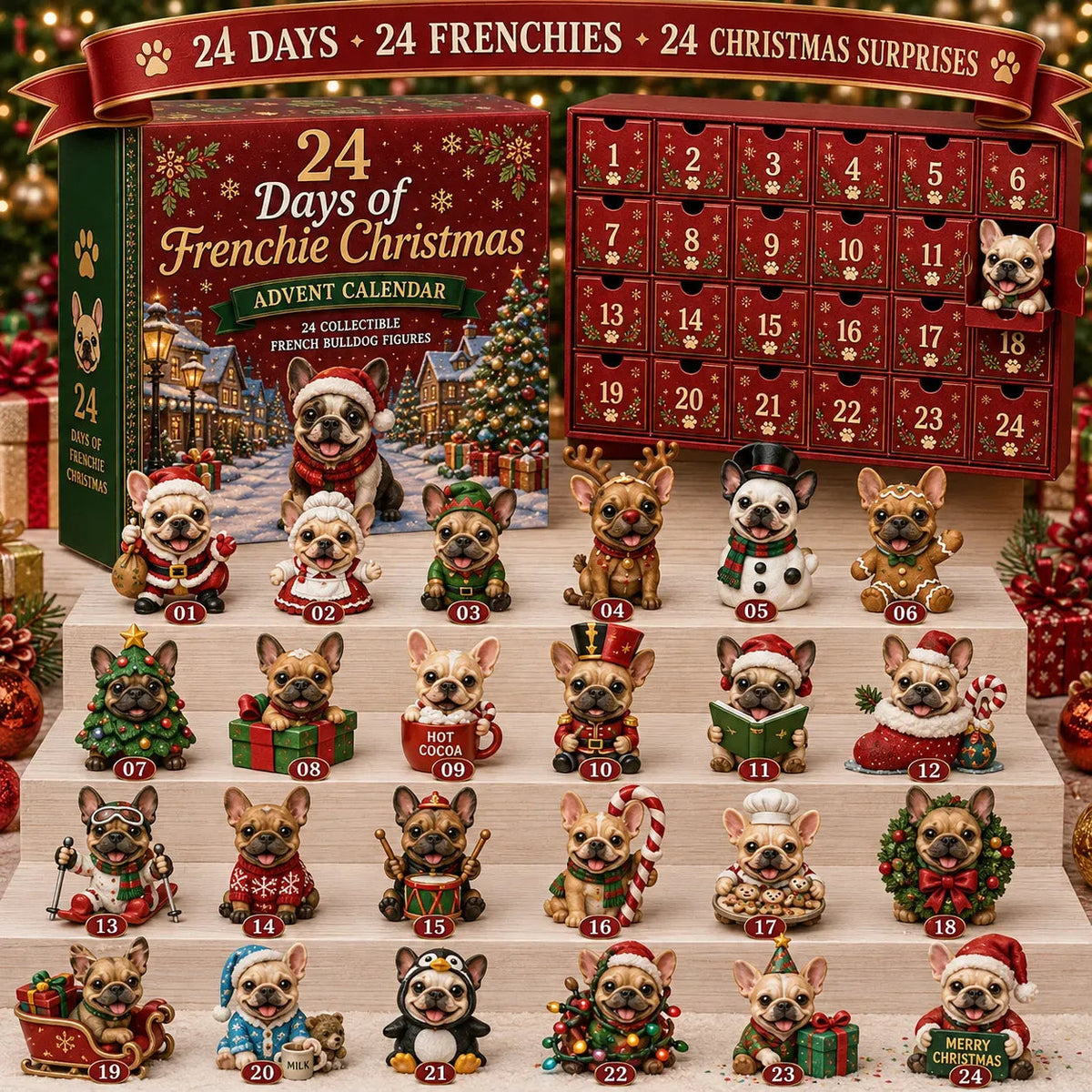 French Bulldog Advent Calendar 2026 - 24 Collectible Frenchie Characters - product view 9