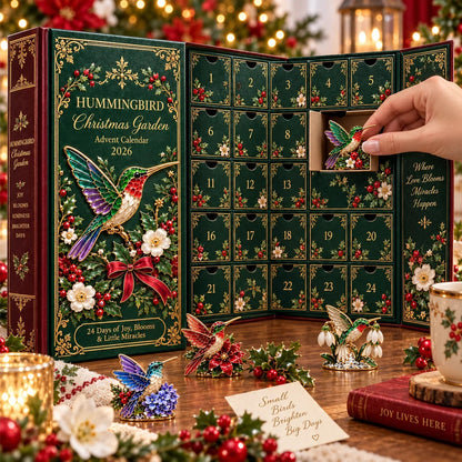 Hummingbird Christmas Garden Advent Calendar 2026 - 24 Decorative Miniatures - product view 2