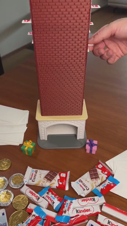 Chimney Drop Advent Calendar – 25-Day Refillable Christmas Candy Dispenser