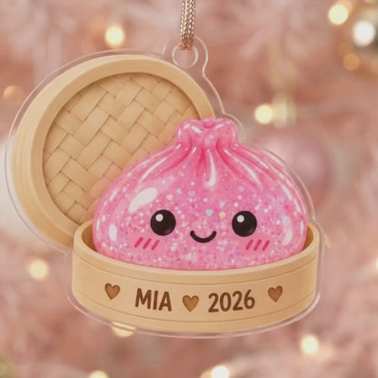 Squishy Ornament, Custom Name Dumpling Ornament