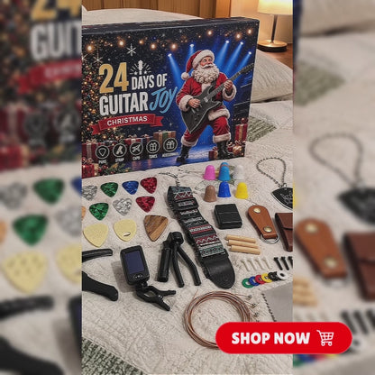 Guitar Advent Calendar 2026 – 24 Days of Guitar Accessories, Christmas Countdown Gift