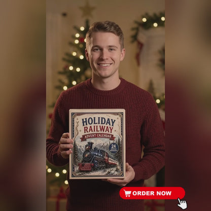 2026 Holiday Railway Advent Calendar – 24 Classic Train Ornaments