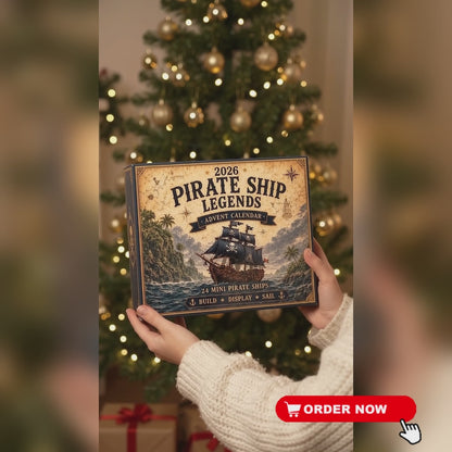 2026 Pirate Ship Legends Advent Calendar – 24 Nautical Ornaments