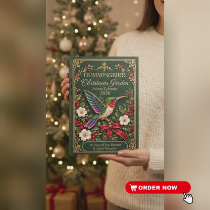 Hummingbird Christmas Garden Advent Calendar 2026 - 24 Decorative Miniatures