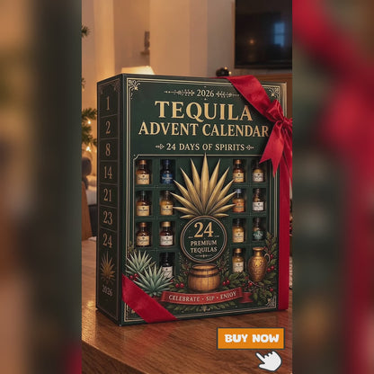 24-Day Mini Tequila Bottle Advent Blind Box for Holiday Celebration, Bar Table Decor, Collector Gift & Family Countdown