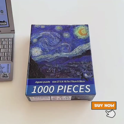 1000-Piece Jigsaw Puzzle – 24 Days of Beautiful Art & Scenic Views