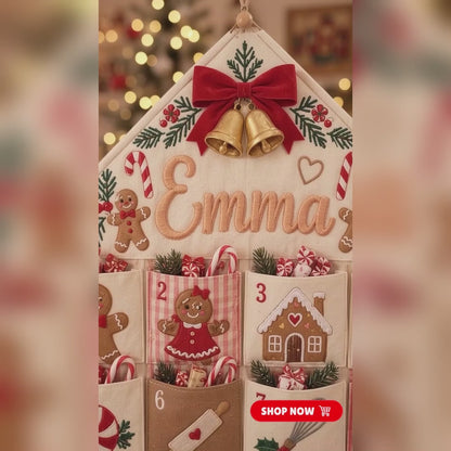 Personalized Christmas Advent Calendar – 3 Festive 24 Pocket Styles