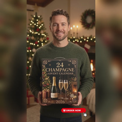2026 Champagne Advent Calendar – 24 Champagne Bottle Ornaments