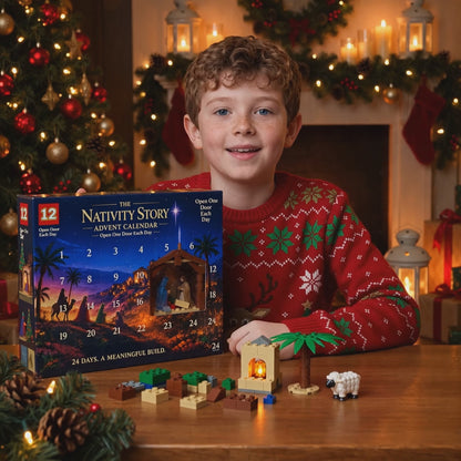 Nativity Advent Calendar – 24-Day Buildable Christmas Nativity Set